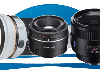 A-mount and in-lens focus motor lenses on film