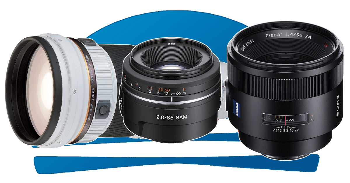 A-mount and in-lens focus motor lenses on film